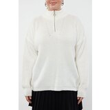 Trendyol Curve Ecru Zipper Closure Knitwear Sweater | Eponuda.ba