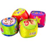  Set edukativnih mekanih loptica sa zvečkama i šarenim motivima | shoptok.hr