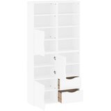  Bočni ormarići 4 kom ODDA bijeli 40x24x79 cm puno drvo bor Slike