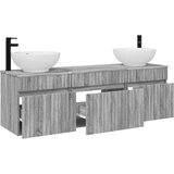  Set ormarića za kupaonicu 3 kom. Siva Sonoma 49 x 44,5 x 66,5 cm | Shoptok.si