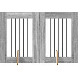  Vrata za pse s postoljem 2 pcs Siva sonoma 60 x 80 cm | shoptok.hr