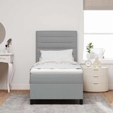  s opruga kutije Svijetlo siva 100 x 200 cm tkanina | shoptok.hr