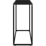  Konzolni stol crni 80 x 35 x 75 cm od kaljenog stakla | Shoptok.si