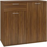 Maison Chic Komoda - Predalnik rjavi hrast 80x36x75 cm konstruiran les, (21718101) | Shoptok.si