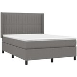  Krevet s oprugama i madracem tamnosivi 140x190 cm od tkanine | shoptok.hr