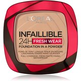 L&acute;Or&eacute;al Paris infallible 24H fresh wear foundation in a powder puder za vse tipe kože 9 g odtenek 120 vanilla cene