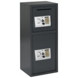 vidaXL Elektronski digitalni sejf Temno siva 35x31x80 cm Jeklo | Shoptok.si