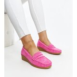 Gemre Dark pink suede wedge loafers Sakena | Shoptok.si