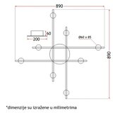 Vesta 379 plafonska svetiljka 8*GU10 | ePonuda.com