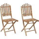 The Living Store Zložljivi vrtni stoli 2 kosa z blazinami bambus - Vrtni Stol, (21461216) | Shoptok.si