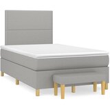  s oprugama i madracem svjetlosivi 120x190 cm od tkanine | shoptok.hr