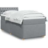 vidaXL Krevet s oprugama i madracem svjetlosivi 100x200 cm od tkanine | shoptok.hr