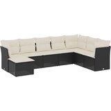  8-dijelni set vrtnih sofa od poliratana s jastucima crni | shoptok.hr