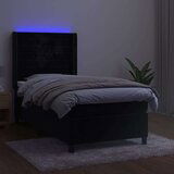  Krevet box spring s madracem LED crni 80 x 200 cm baršunasti | shoptok.hr