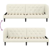  Kutni okvir kreveta Krema 80 x 200 cm Baršun | shoptok.hr