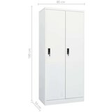 vidaXL ormar bijeli 80 x 50 x 180 cm čelični | shoptok.hr