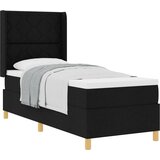 vidaXL Postelja z vzmetnico Črna 80x200 cm Tkanina, (22050801) | Shoptok.si