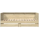  Dnevni krevet s ladicama bez madraca boja hrasta 100x200 cm | Eponuda.com