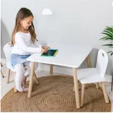 Miza Athena z dvema stolčkoma - bela 40437
