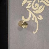 vidaXL Ormarić / Komoda s policom Siva i zlatna 90 x 33.5 x 75 cm | shoptok.hr