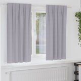 vidaXL Zavjese sa zavjesama 2 pcs Metalna siva Poliester | shoptok.hr