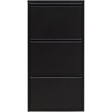 Mömax omara za čevlje max 3, z loputami, črna, kovina | Shoptok.si