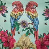 Matthew Williamson Zelena/modra enojna posteljnina iz bombažnega satena 135x200 cm Paradise Parrot – | Shoptok.si