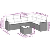  7-dijelni set vrtnih sofa od poliratana s jastucima bež | shoptok.hr