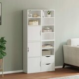 vidaXL Bočni ormarići 4 kom ODDA bijeli 40x24x79 cm puno drvo bor | shoptok.hr