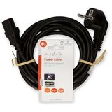 Nedis CEGL10000BK30 Kabl za napajanje sa uzemljenjem muški, IEC-320-C13, Ugaoni, Niklovani, 3m, Okrugli, P | Eponuda.com