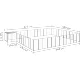  Pasji boks srebrn 37,51 m² jeklo - - Srebrna - 75.4 - 37.51 m² - | Shoptok.si