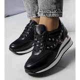 Gemre Black sneakers on a thickened sole Mely | Shoptok.si