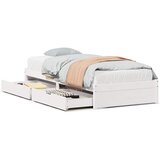 Maison Chic Postelja za odrasle - Posteljni Okvir brez vzmetnice bel 90x190 cm trdna borovina, (22082653) | Shoptok.si