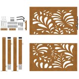  Vrtna vrata 100x100 cm Čelik otporan na vremenske uvjete Valoviti dizajn | shoptok.hr