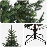  Umjetno božićno drvce s nogom 180 cm PVC i metal Zelena - Zelena 180 cm bez LED svjetala | shoptok.hr