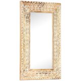 Ručno izrezbareno ogledalo 80 x 50 x 2,6 cm masivno drvo manga | Eponuda.com