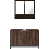 vidaXL 2-dijelni set kupaonskog namještaja boja smeđeg hrasta drveni | shoptok.hr