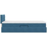  s od storage s uzglavljem Tamno plava 90 x 190 cm Baršun | shoptok.hr