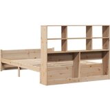 vidaXL Knjižna postelja brez vzmetnice 150x200 cm trdna borovina | Shoptok.si