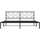  Metalni okvir za krevet s uzglavljem crni 183x213 cm | shoptok.hr
