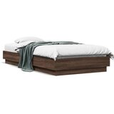  Okvir kreveta s LED svjetlima smeđa boja hrasta 75 x 190 cm | Eponuda.com