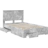  Konstrukcija postelje z vzglavjem Betonsko siva 120 x 200 cm, (5000103692) | Shoptok.si