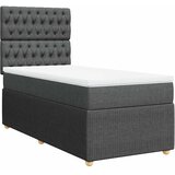  Krevet s oprugama i madracem tamnosivi 90 x 190 cm od tkanine | shoptok.hr