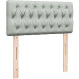 vidaXL Otomanski posteljni okvir z vzmetnico siv 100x200 cm žamet | Shoptok.si