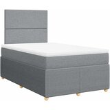  Krevet s oprugama i madrac svjetlosivi 120 x 200cm od tkanine | shoptok.hr