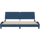 vidaXL Posteljni okvir brez vzmetnice moder 200x200 cm blago, (22062529) | Shoptok.si