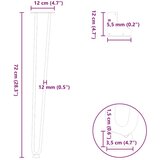 vidaXL noge za mizo za lase 4 kosi črna 72 cm trdno jeklo | Shoptok.si