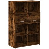 Visoka komoda boja hrasta 80 x 42,5 x 124 cm konstruirano drvo | Eponuda.com