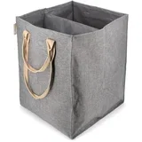 Siva tekstilna košara za rublje 71 l Laundry Hub Tweed duplo –