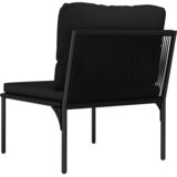  3-dijelna vrtna garnitura s jastucima crna PVC | shoptok.hr